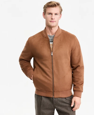 Dkny Men's Faux-Suede Bomber Jacket