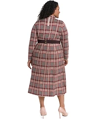 Eliza J Plus Mock Neck Midi Fit & Flare Dress