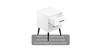 Lucky One 2-Drawer Nightstand with Metal Legs