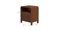 Lucky One 23.6" Width Solid Wood Mid Century Nightstand with -Drawer