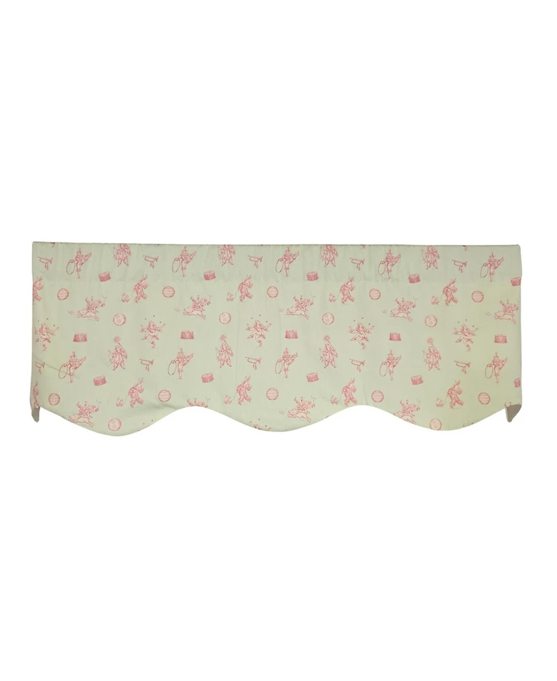 Rlf Home Circus Provance Window Valance 100% Cotton Lined Rod Pocket