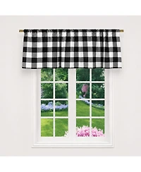 Kate Aurora Country Farmhouse Buffalo Check Plaid Window Valance