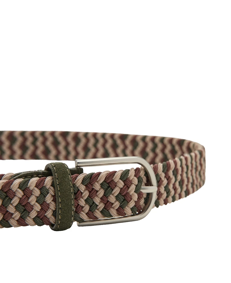 Mango Men's Braided Elastic Coloured Belt