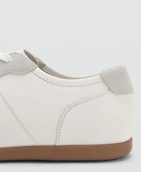 Mango Men's Leather Mixed Sneakers