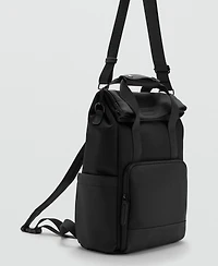 Mango Men's Black Multi-Purpose Backpack