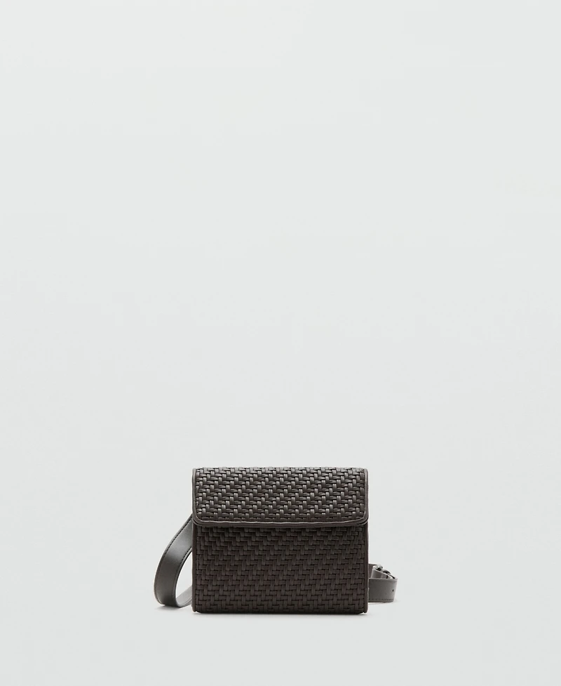 Mango Men's Long Handle Braided Bag