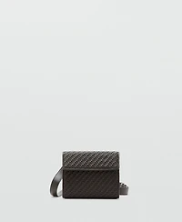 Mango Men's Long Handle Braided Bag