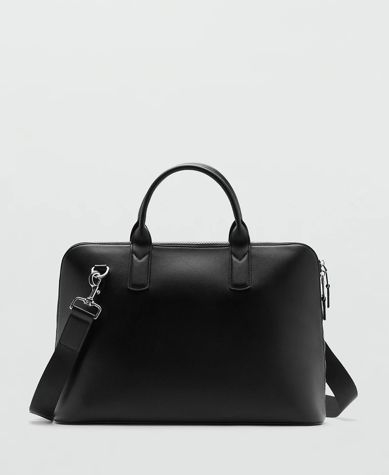 Mango Men's Leather Tote Bag