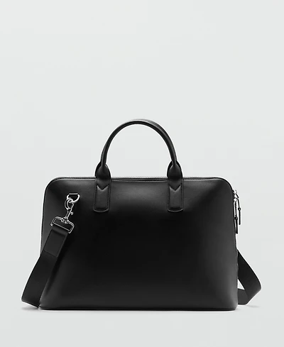 Mango Men's Leather Tote Bag