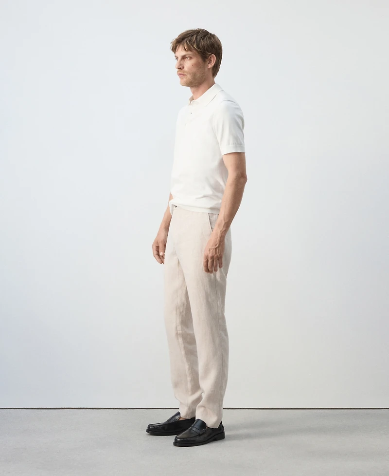 Mango Men's Slim-Fit Linen Pants