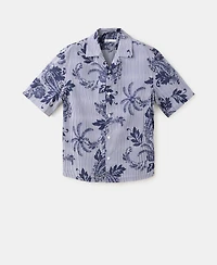 Mango Men's Cotton Printed Shirt