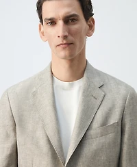 Mango Men's Slim-Fit Linen Blazer