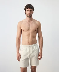 Mango Men's Seersucker Striped Swimsuit