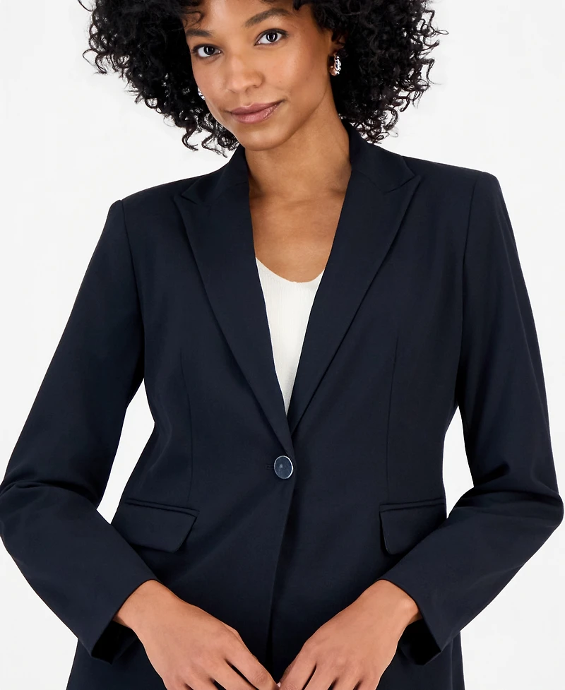 Jones New York Women's Peak Lapel Collared Jacket