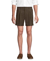 Lands' End Men's Comfort Waist Pleated 6" No Iron Chino Shorts