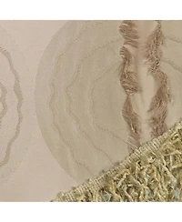 Rlf Home Shaggy Trimmed Cornice Window Valance 100% Cotton Lined Rod Pocket