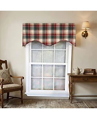 Rlf Home Cabin Plaid Cornice Window Valance 100% Cotton Lined Rod Pocket