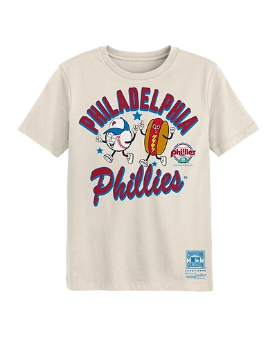 Mitchell & Ness Preschool Natural Philadelphia Phillies Snack T-Shirt