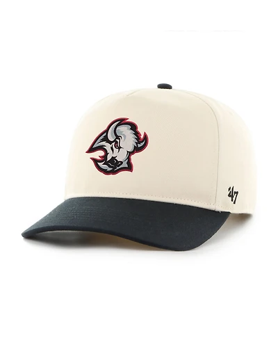 '47 Brand Men's Cream/Black Buffalo Sabres Logo Hitch Adjustable Hat