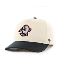'47 Brand Men's Cream/Black Buffalo Sabres Logo Hitch Adjustable Hat