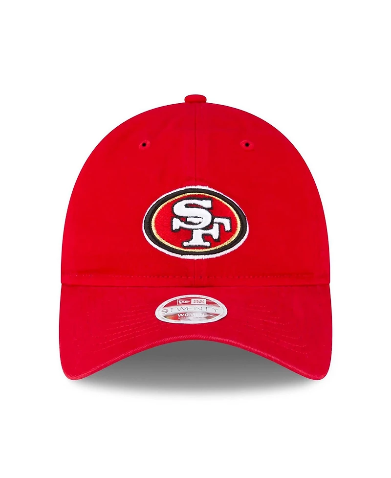 New Era Women's Scarlet San Francisco 49ers 80th Anniversary Side Patch 9TWENTY Adjustable Hat
