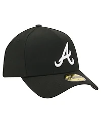 New Era Men's Black Atlanta Braves A-Frame 59FORTY Fitted Hat