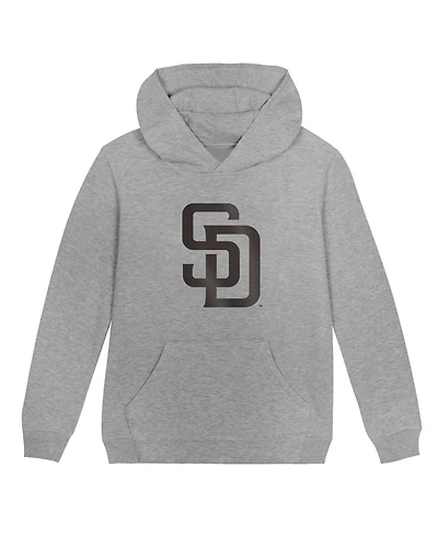 Outerstuff Preschool Heather Gray San Diego Padres Primary Logo Fleece Hoodie