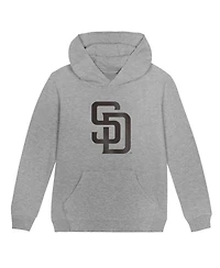 Outerstuff Preschool Heather Gray San Diego Padres Primary Logo Fleece Hoodie