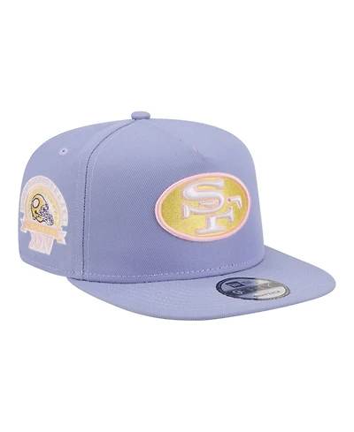 New Era Men's Lavender San Francisco 49ers Bloom A-Frame 9FIFTY Snapback Hat