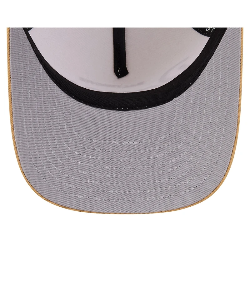 New Era Men's Cream Baltimore Ravens Herringbone 9FIFTY A-Frame Snapback Hat