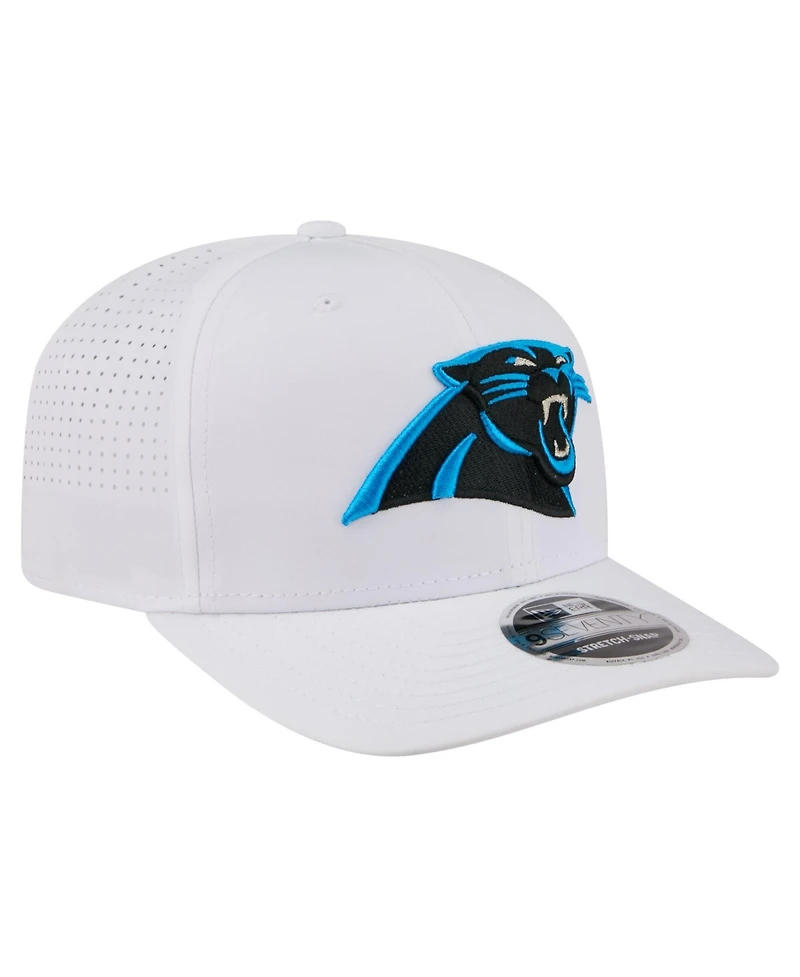New Era Men's White Carolina Panthers Name Plate 9SEVENTY Adjustable Hat