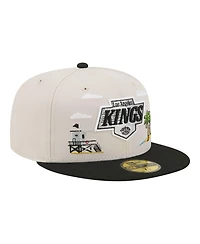 New Era Men's Tan/Black Los Angeles Kings Localized City Icon 59FIFTY Fitted Hat