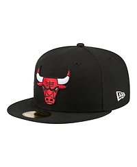 New Era Men's Black Chicago Bulls Team Collage 59FIFTY Fitted Hat