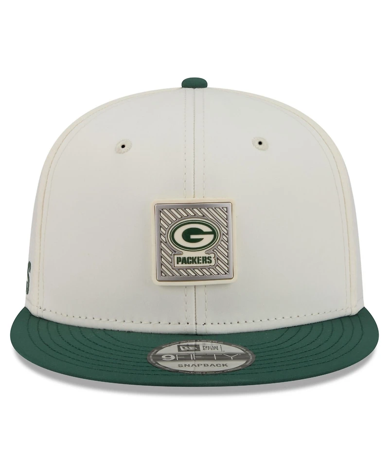 New Era Men's Cream/Green Green Bay Packers 2026 Nfl Training Camp 9FIFTY Snapback Hat