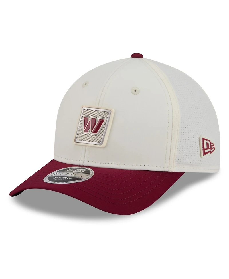 New Era Men's Cream/Burgundy Washington Commanders 2026 Nfl Training Camp 9FORTY Adjustable Hat