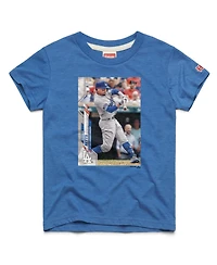 Homage Big Boys and Girls Mookie Betts Royal Los Angeles Dodgers Topps Baseball Card Tri-Blend T-Shirt