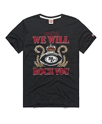 Homage Men's and Women's Charcoal San Francisco 49ers 2026 Nfl Schedule Queen Tri-Blend T-Shirt