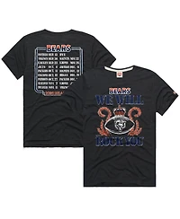 Homage Men's and Women's Charcoal Chicago Bears 2026 Nfl Schedule Queen Tri-Blend T-Shirt