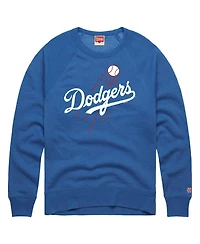 Homage Men's Royal Los Angeles Dodgers Cooperstown Collection Raglan Tri-Blend Sweatshirt