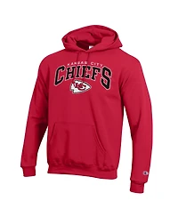 Champion Men's Red Kansas City Chiefs Powerblend Arch over Logo Hoodie