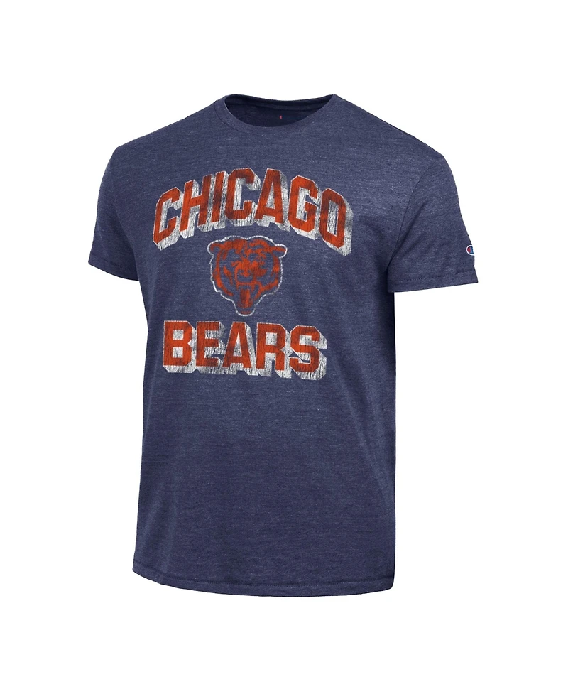 Champion Men's Heather Navy Chicago Bears Ultimate Tri-Blend T-Shirt