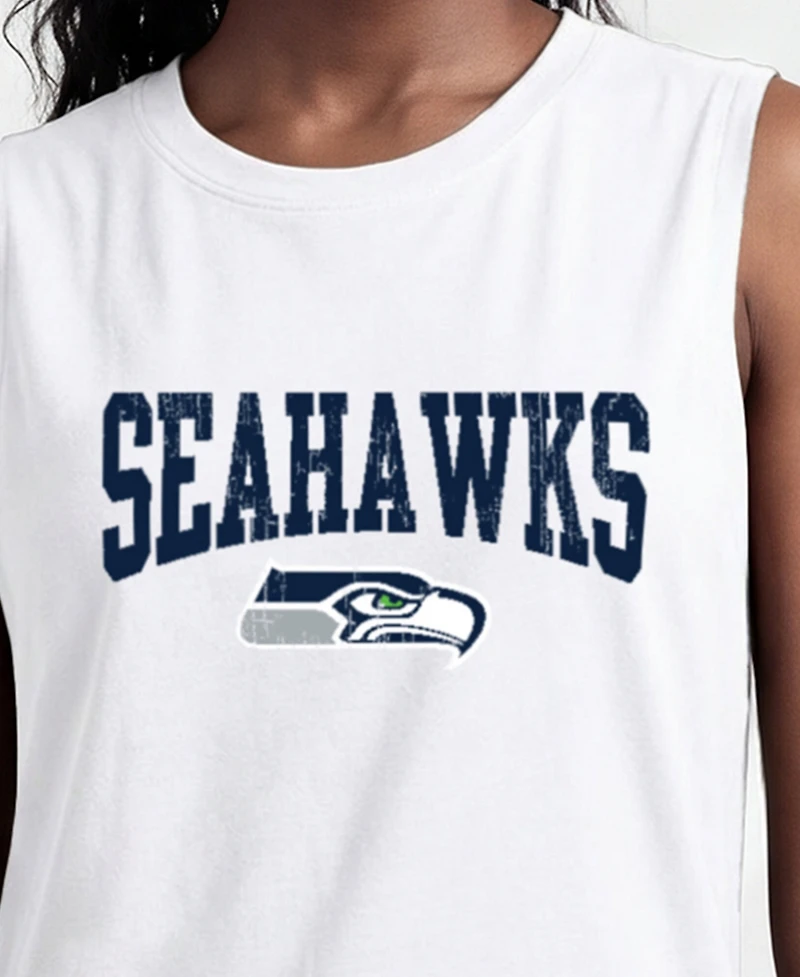 Champion Women's White Seattle Seahawks Muscle Tank Top