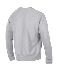 Champion Men's Heather Gray Pittsburgh Steelers Reverse Weave Fleece Pullover Sweatshirt