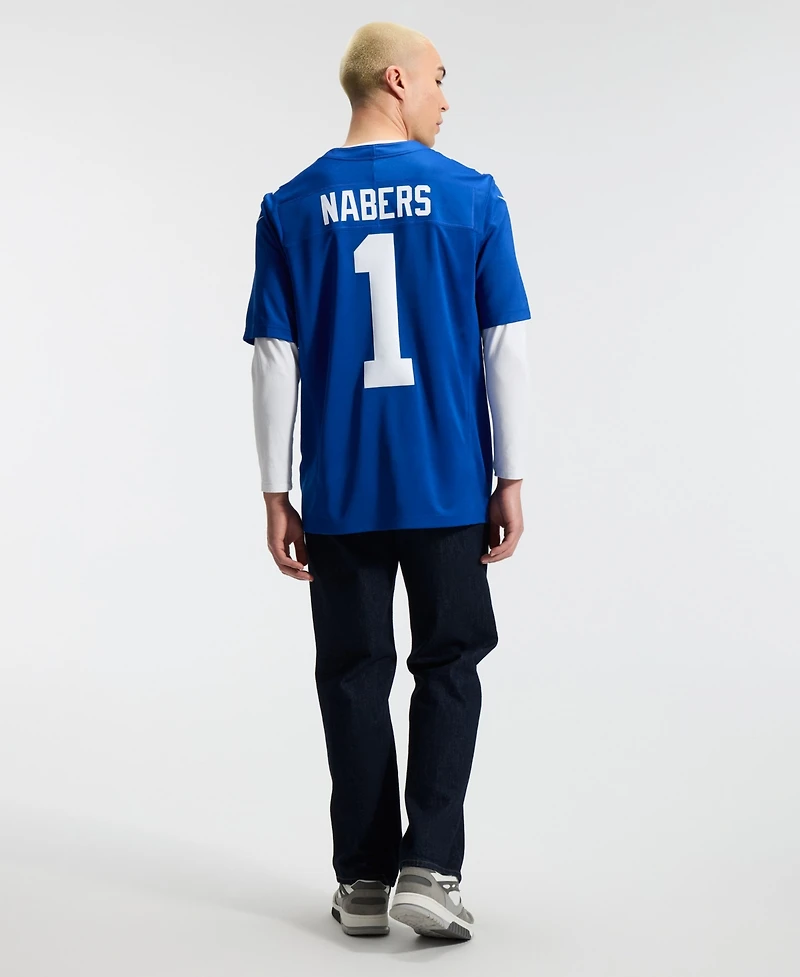Nike Men's Malik Nabers Royal New York Giants Vapor F.u.s.e. Stitched Limited Jersey