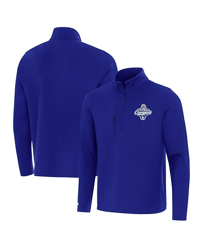 Antigua Men's Royal Los Angeles Dodgers 2025 World Series Insider Quarter-Zip Pullover Sweatshirt
