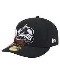 New Era Men's Black Colorado Avalanche Freedom Pre-Curved 59FIFTY Fitted Hat