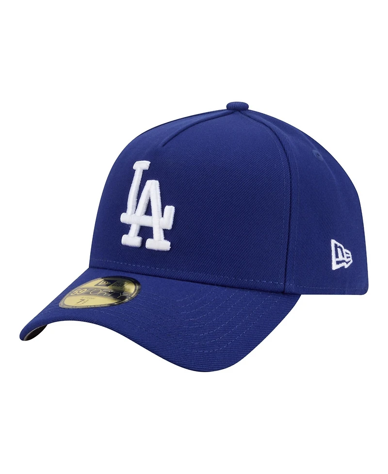 New Era Men's Royal Los Angeles Dodgers A-Frame 59FORTY Fitted Hat