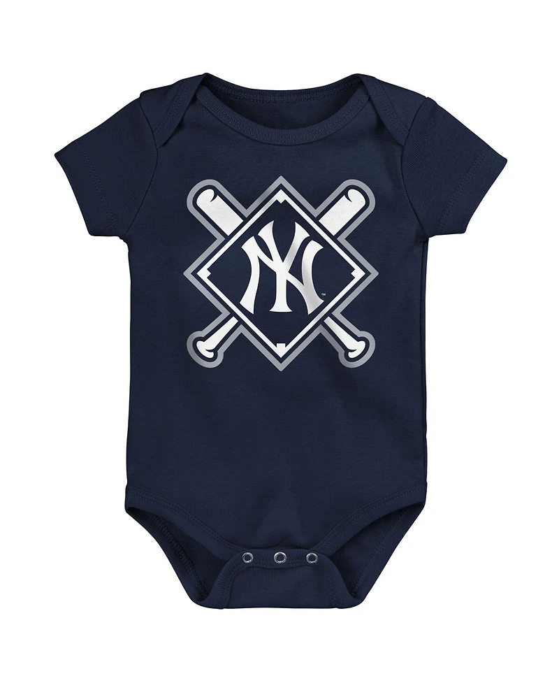 Outerstuff Baby Boys and Girls 3-Piece New York Yankees Home Plate Creeper Set