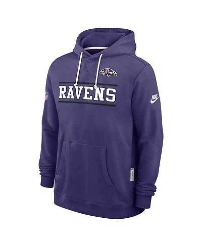 Nike Men's Purple Baltimore Ravens Alt Sideline Standard Issue Dri-fit Hoodie