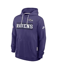 Nike Men's Purple Baltimore Ravens Alt Sideline Standard Issue Dri-fit Hoodie